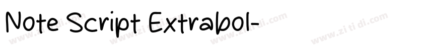 Note Script Extrabol字体转换